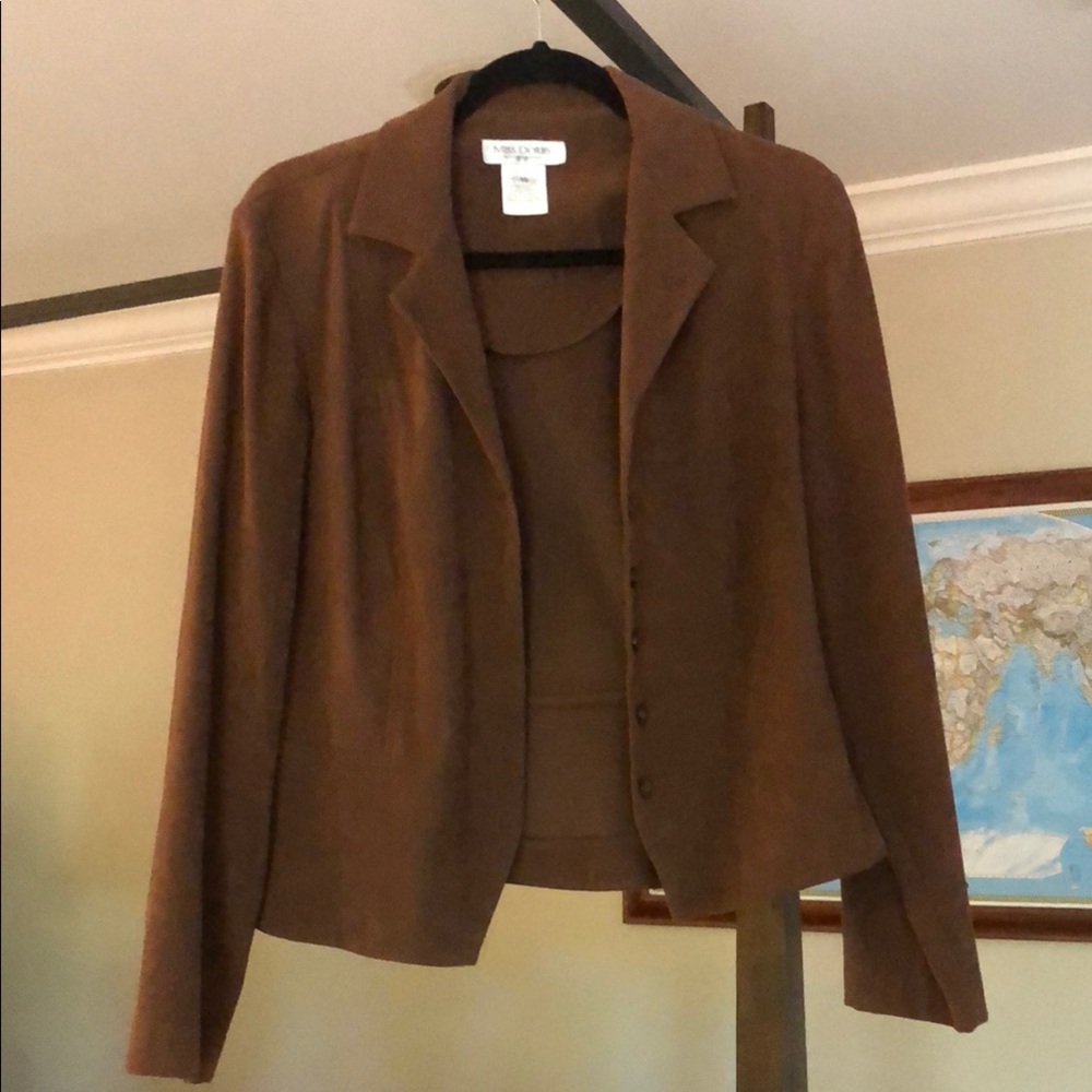 Rich Chocolate Brown Suit Jacket with Classic Lapels